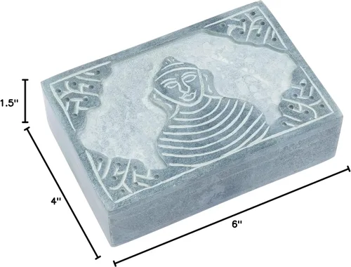 Vista 8 de Crocon Joyero hecho a mano, organizador decorativo de estilo real para joyas y maquillaje, elegante caja de baratijas, decoración de mesa, regalo