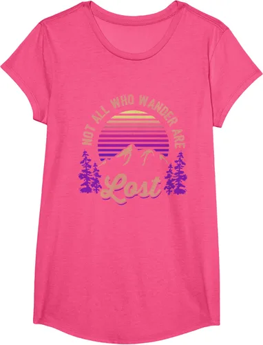 Vista 63 de Not All Who Wander Are Lost Vintage Mountains - Camiseta de senderismo, Negro, S