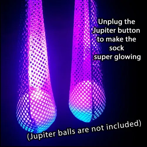 Vista 2 de speevers Juego de calcetines para principiantes y profesionales, red súper suave no elástica, 5 colores disponibles, espectáculo de luz LED