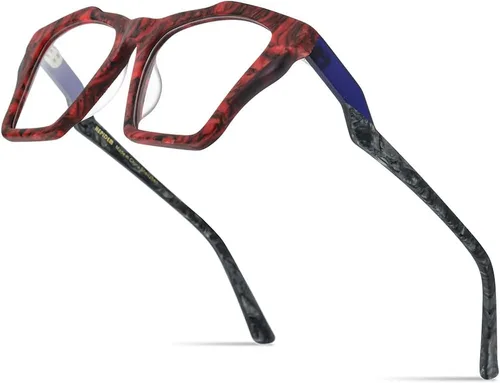 Vista 13 de HEPIDEM Gafas de acetato multicolor degradadas con marco para mujer, gafas grandes grandes 2023