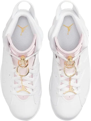 Vista 4 de Jordan 6 Retro Gold Hoops para mujer blancodorado metálico (DH9696 100), BlancoDorado metálico