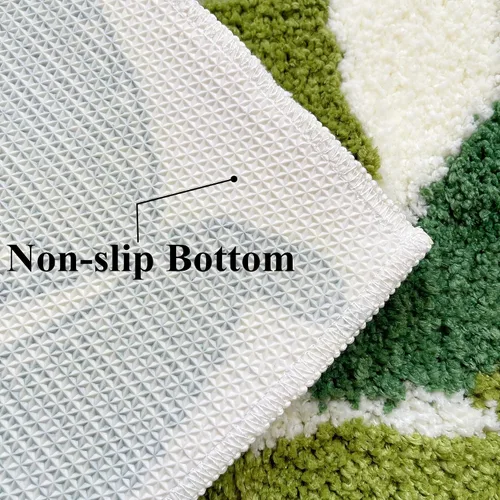 Vista 6 de UKELER ELER - Bonita alfombra de baño Chill Pill, azul, absorbente, antideslizante, lavable, suave, lanuda alfombra de ducha de 27.5 x 15.5 pulgadas