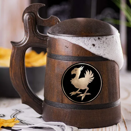Vista 2 de Taza de cerveza Chocobo, jarra de cerveza, jarra de cerveza personalizada