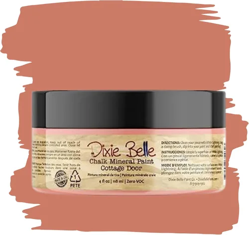 Vista 409 de Pintura para muebles con acabado de tiza Dixie Belle Paint Company - Amatista (4oz) - Pintura mineral de tiza chic púrpura profundo mate