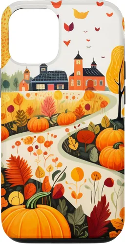 Vista 28 de Fall Leaves Autumn Pumpkin Pattern Autumn Color Foliage Case for iPhone 17