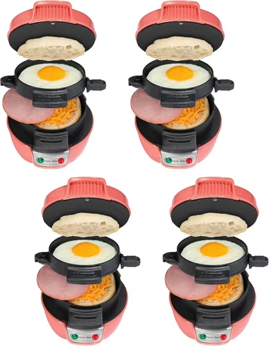 Vista 12 de Hamilton Beach Sandwichera de desayuno con anillo para cocinar huevos, ingredientes personalizados, perfecta para magdalenas inglesas, croissants