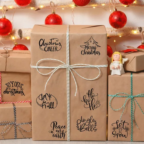 Vista 5 de 30 calcomanías de vinilo de Navidad, calcomanías para álbumes de recortes