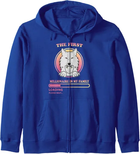 Vista 3 de el primer millonario de mi familia Saitama Inu cripto Zip Hoodie, Negro
