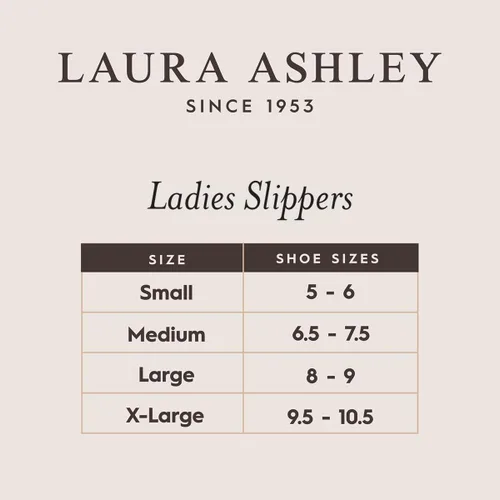 Vista 6 de Laura Ashley Pantuflas bordadas suaves de Terry Scuff para mujer
