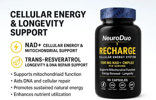 Vista 8 de Recarga NAD+ Resveratrol Complex