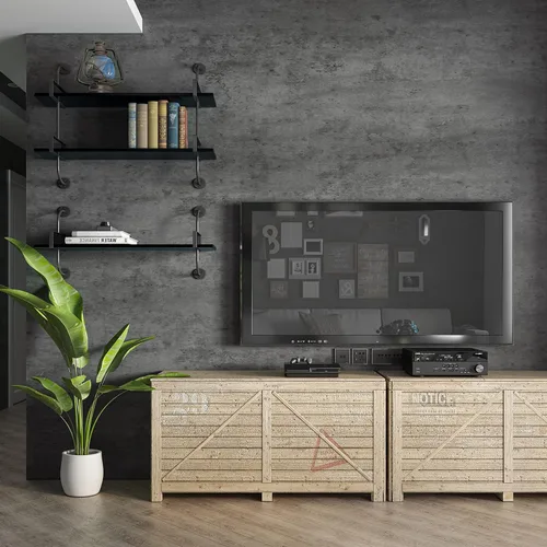 Vista 4 de burgeliy Papel Tapiz de Mármol Mate Gris Oscuro de Vinilo, Protector de Envoltura Autoadhesiva para Modificación de Cemento Estilo Industrial