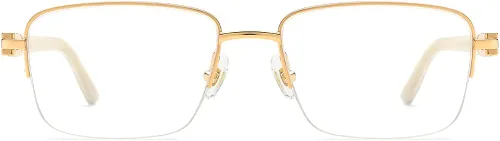 Vista 4 de HEPIDEM Really Buffalo Horn - Gafas cuadradas hechas a mano con marco de gafas semisin montura