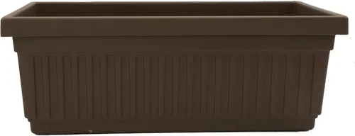 Vista 23 de The HC Companies Macetero veneciano de 18 pulgadas con tapón de drenaje, macetas de plástico ligero resistente a los rayos UV para interiores y Negro