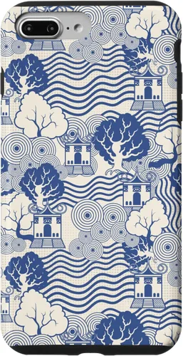 Vista 11 de Blue Pagoda Chinoiserie Pattern Case for iPhone 17