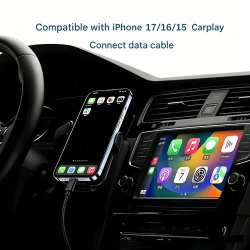 Vista 7 de Cable de carga corto USB A a USB C de 1.5 pies, cable de carga Carplay para iPhone 17/16/15, iPhone 17E/16E, 15/16/17 Pro Max 15 16 Plus, iPad 10ª