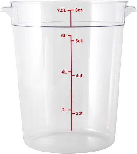 Vista 7 de Restaurantware Met Lux - Contenedor de almacenamiento de alimentos de 8 cuartos de galón, 1 recipiente redondo de almacenamiento comercial, tapa se