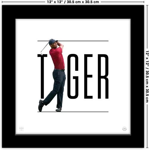 Vista 6 de Trends International Gallery Pops Tiger Woods - Póster de pared con efecto Tigre, 12 x 12 pulgadas, versión de marco negro