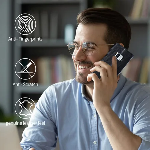 Vista 5 de Funda tipo cartera para Galaxy Note 10 Plus/Note10+ de 6.8 pulgadas [3+ ranuras para tarjetas] Funda de piel sintética plegable para tarjetas