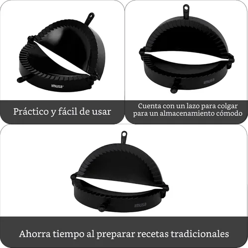 Vista 2 de Imusa Juego de prensa para empanadas – Fabricante de dumpling, molde de empanada de plástico y prensa de pastelería para pasteles rellenos