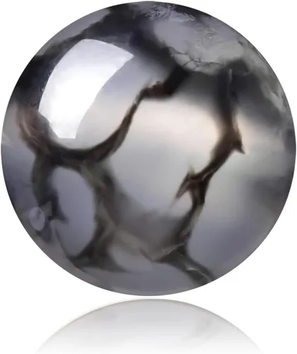 Vista 22 de 100 cuentas redondas sueltas de ágata natural de 0.236 pulgadas con agujero para collares, pulseras, aretes, con cordón elástico de cristal gratis