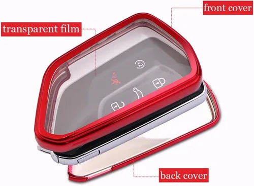 Vista 4 de ontto Funda para llavero Volkswagen 2020, funda de TPU suave para llave de VW Golf 8 Skoda Octavia 2020, con llavero, azul