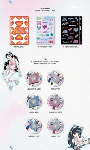 Vista 7 de BOLSA DE PLAYA BUNNY Ver. NEWJEANS GET UP 2º EP Álbum HAERIN Ver. K-POP SELLADO