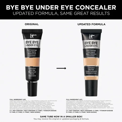 Vista 7 de IT Cosmetics Bye Bye - Corrector para debajo de los ojos, resistente al agua, cobertura completa las 24 horas, corrector iluminador para ojeras