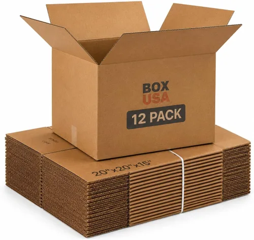 Vista 7 de BOX USA Cajas de cartón corrugado de 12 x 9 x 8, pequeñas de 12 pulgadas de largo x 9 pulgadas de ancho x 8 pulgadas de alto, paquete de 25 Envío