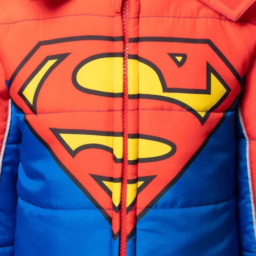 Vista 7 de DC Comics Justice League Superman Batman - Chaqueta acolchada con cremallera para niños pequeños a grandes