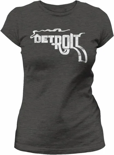 Vista 11 de Detroit Smoking Gun - Camisa para hombre y mujer, estilo vintage, suave Negro