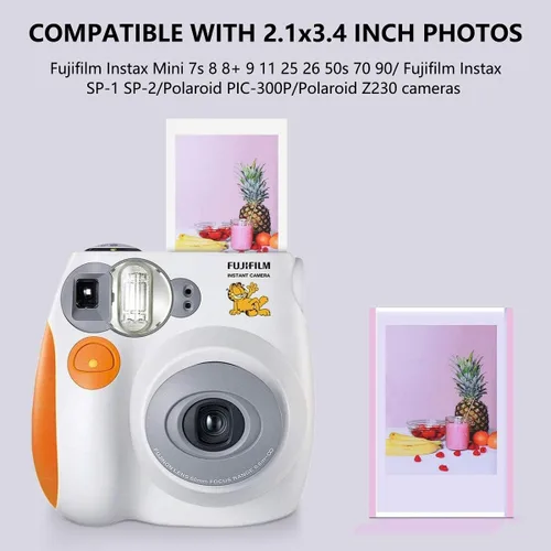 Vista 2 de Instax Mini marcos de fotos acrílicos, marco Polaroid de 2 x 3 para impresora Instax Mini EVO/LiPlay/Link y película de cámaras, bonito marco