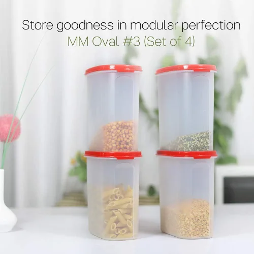 Vista 2 de Tupperware Contenedores de almacenamiento en seco de plástico - 1,7 L, 4 piezas, multicolor