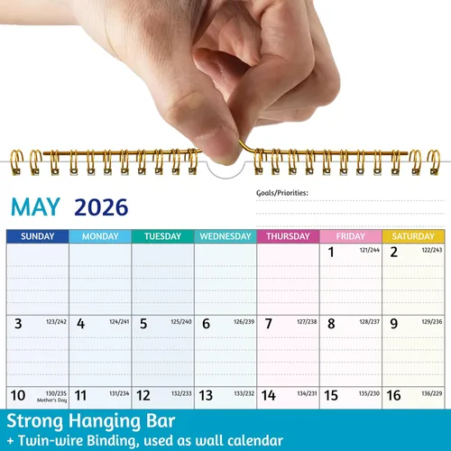 Vista 5 de Calendario de pared 2026-2027: úsalo ahora hasta junio de 2027, calendario de pared 2026-2027, 21 calendarios mensuales, 8.5 x 11 pulgadas