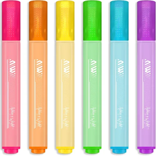 Vista 2 de Ashton and Wright - Resaltadores triangulares ElectroGlide - Paquete de 6 colores pastel