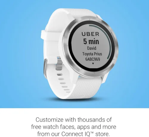 Vista 4 de Garmin vívoactive 3 GPS Smartwatch - Blanco y inoxidable renovado
