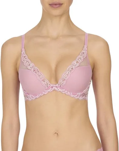 Vista 17 de Natori - Sujetador de encaje para mujer con inmersión, diseño de plumas Cafe