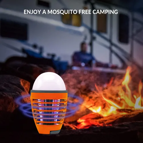 Vista 6 de Himalayan Glow Bombilla eléctrica 2 en 1 para exterminador de insectos, linterna de campamento al aire libre recargable con exterminador