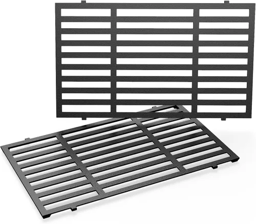 Vista 18 de Uniflasy Rejillas de hierro fundido esmaltado de porcelana de 17.5 pulgadas para Weber Spirit E-210 S-210 E-220 S-220, Spirit I & II Serie 200