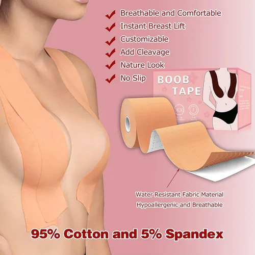 Vista 2 de Cinta ancha para senos, Boobytape para levantamiento de senos Beige