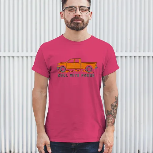 Vista 178 de Tee Hunt Camisetas gráficas y camisetas sin mangas para hombre Roll with Power Pickup Truck
