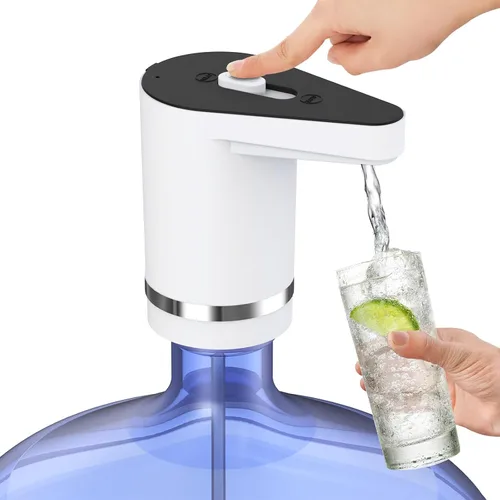 Vista 9 de Bomba de agua recargable portátil para jarra de 2/3/5 galones, 6 modos para Blanco leche