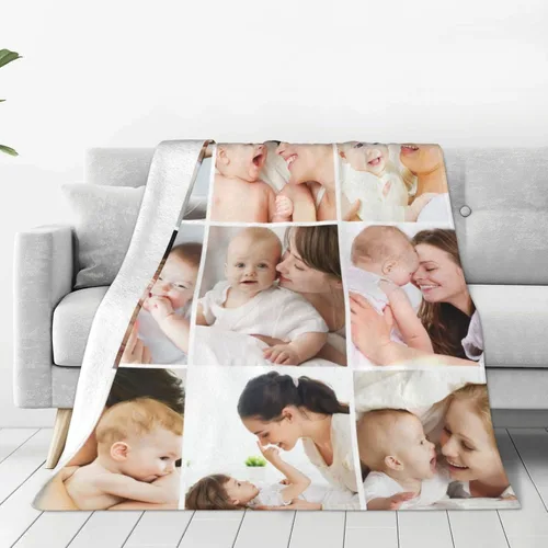 Vista 21 de Manta personalizada con fotos, texto, manta personalizada de franela para regalos de cumpleaños de adultos y niños, bodas, Navidad, Halloween, Día
