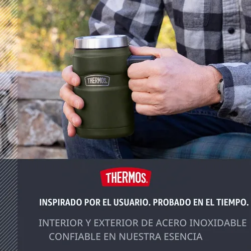 Vista 5 de [Usado] Thermos Stainless King - Taza de café de 16 onzas, acero mate