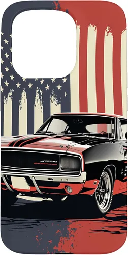 Vista 14 de Funda para iPhone 16, estilo vintage, con bandera de Estados Unidos, para hombre