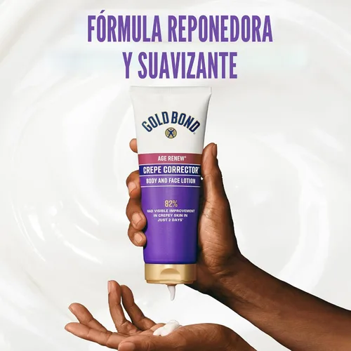 Vista 5 de Set de loción Gold Bond Age Renew Día y Noche para cuerpo y rostro, loción Gold Bond Crepe Corrector, visiblemente reafirma la piel y loción Gold