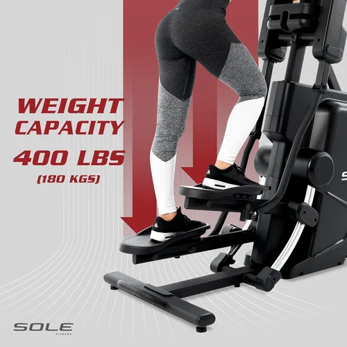 Vista 5 de SOLE CC81 Cardio Climber - Escaladora vertical de cuerpo completo y máquina paso a paso para entrenamiento HIIT, 20 niveles de resistencia