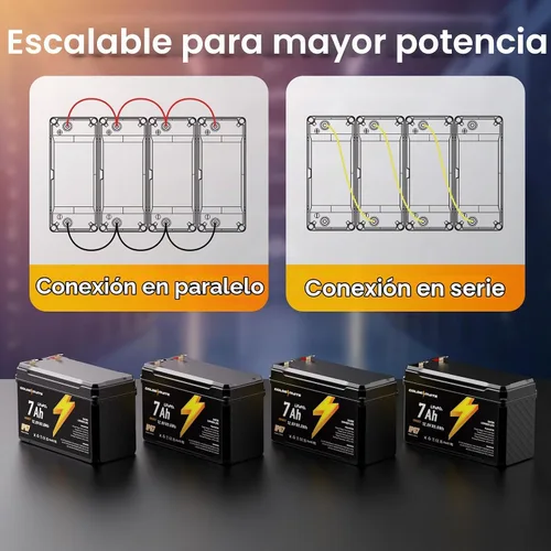 Vista 9 de GOLDENMATE - Batería LiFePO4 de litio de 12 V, 7 Ah, impermeable IP67, ligera