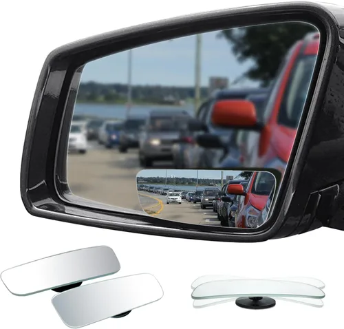 Vista 9 de Ampper Espejo de punto ciego, carcasa de ABS de vidrio HD, convexo, gran angular, retrovisor, espejo para automóvil, SUV y camión