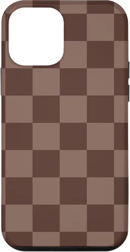 Vista 16 de Marrón clásico a cuadros, patrón de tablero de ajedrez moda caso para iPhone 17
