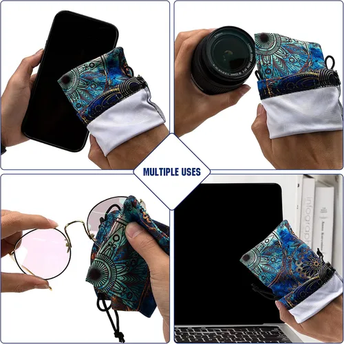 Vista 5 de Bolsa de gafas suave - Bolsa para gafas de microfibra bolsa de limpieza de pantalla